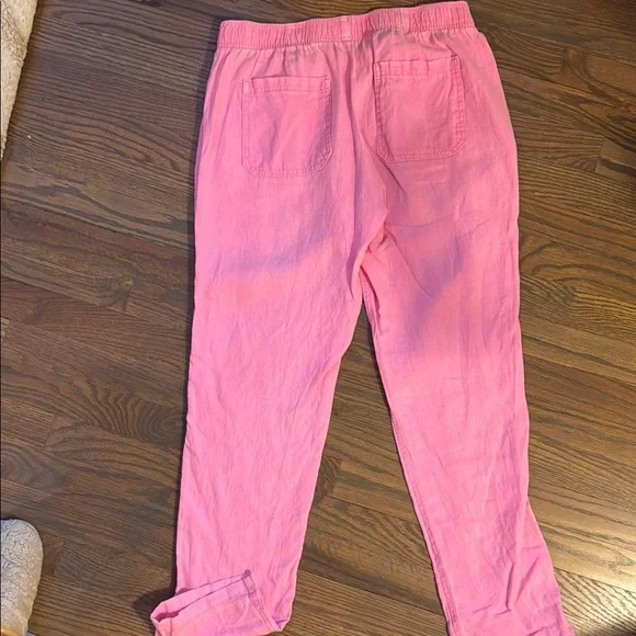 Lilly Pulitzer Pink Elastic Waist Linen pants - Picture 3 of 3